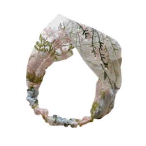 serre tete élastique fleur en dentelle