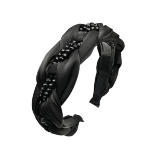 Serre Tête Tressé Femme Moderne Noir