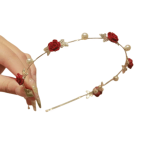 Serre Tête Fleur Doré pour femme