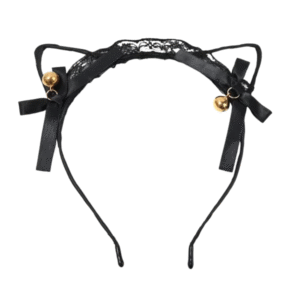 serre tête oreille de chat dentelle