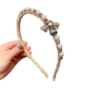 Serre Tête Abeille Strass Et Perle