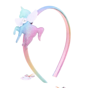serre tête licorne arc en ciel
