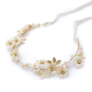 serre tête fleur mariage