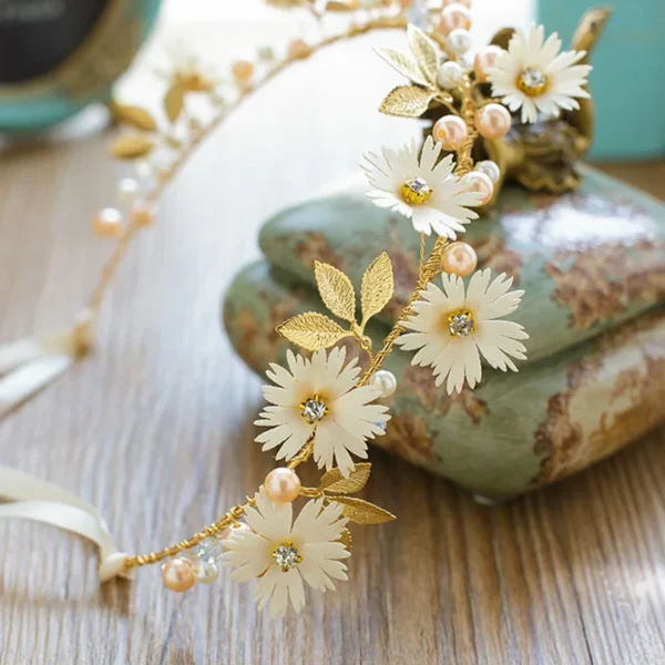 élégant serre tête à fleurs