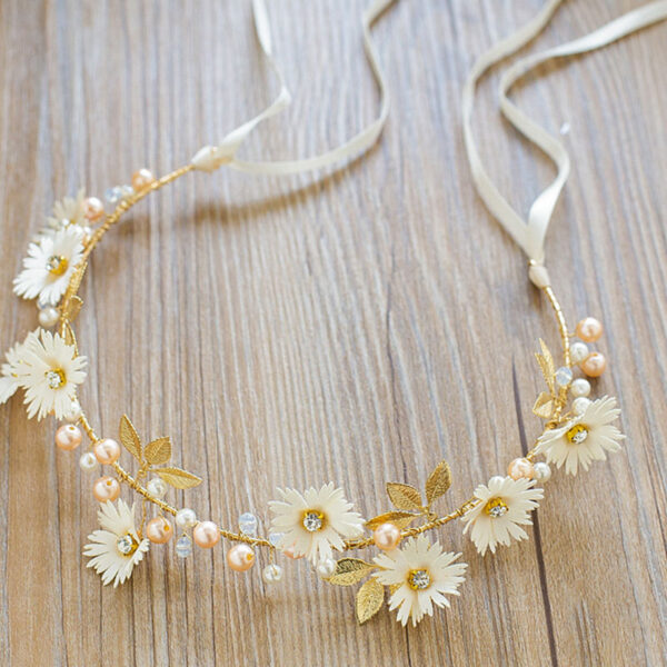 bandeau fleuri pour mariée