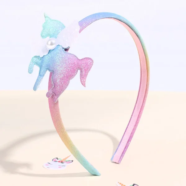 serre tête licorne paillettes
