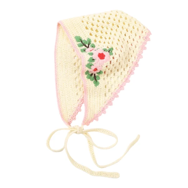 headband fleur tricoté