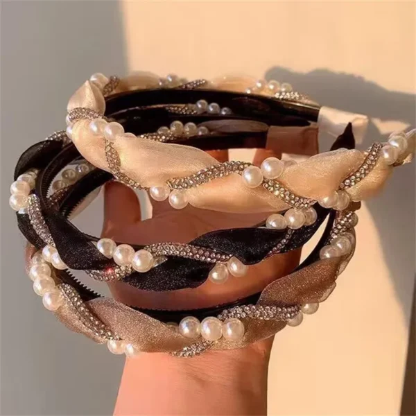tresse avec perles pour coiffure