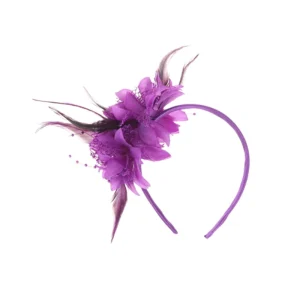 serre tête mariage plume