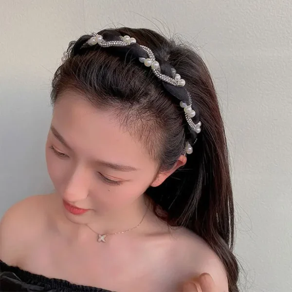 serre tête tendance perles