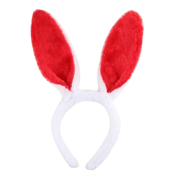 serre tête lapin noir et blanc