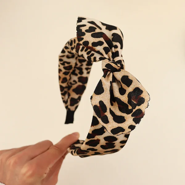 accessoire cheveux noeud leopard