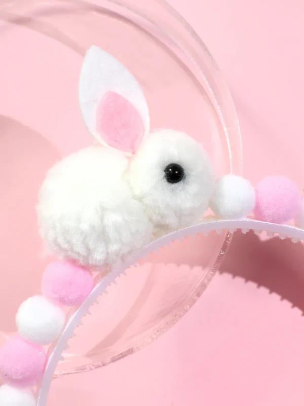 rose et blanc Serre Tête Lapin