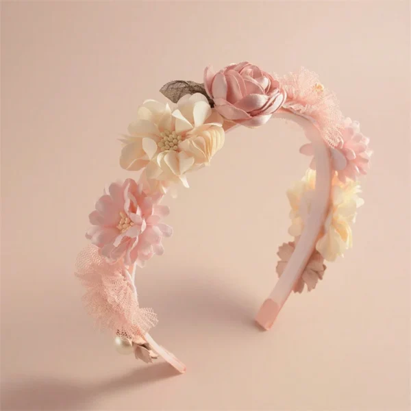 serre tête plumes et fleurs