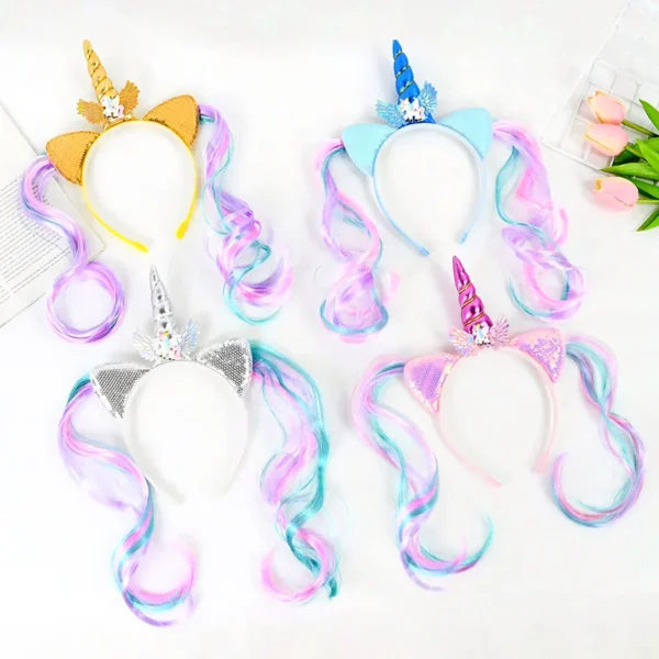 Serre Tête Licorne à paillettes