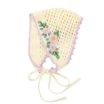 serre tête fleur tricoté
