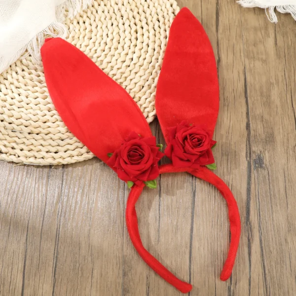 serre-tête floral avec oreilles de lapin