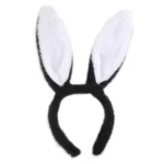 Serre Tête Oreille De Lapin Blanc Et Noir
