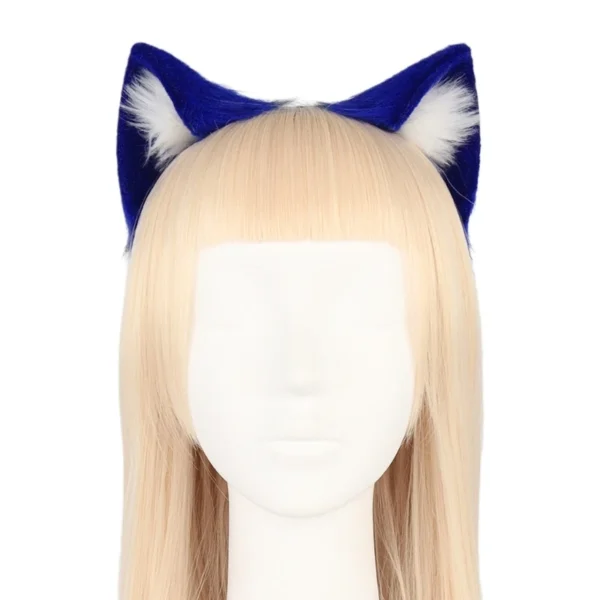 serre tête oreilles de chat peluchées