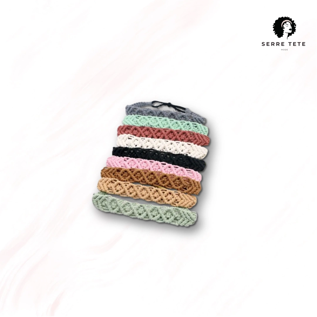 Serre Tête Tressé Bandeau Blanc – Image 14