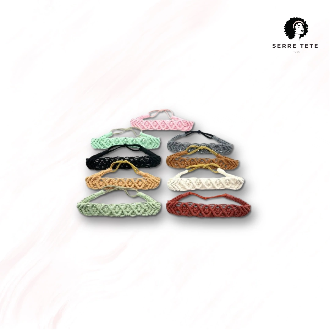 Serre Tête Tressé Bandeau Blanc – Image 13