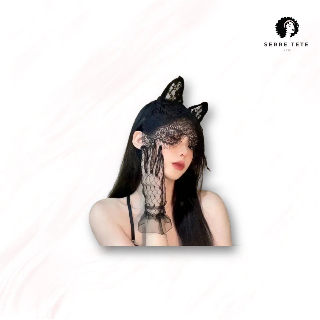 Serre Tête Oreille De Chat Dentelle – Image 18