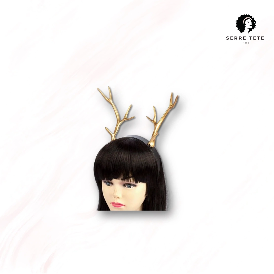 Serre Tête Renne Doré – Image 2