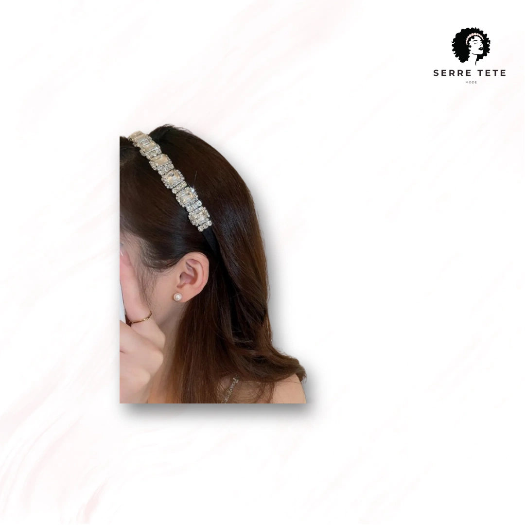 Serre Tête Mariage Strass – Image 6