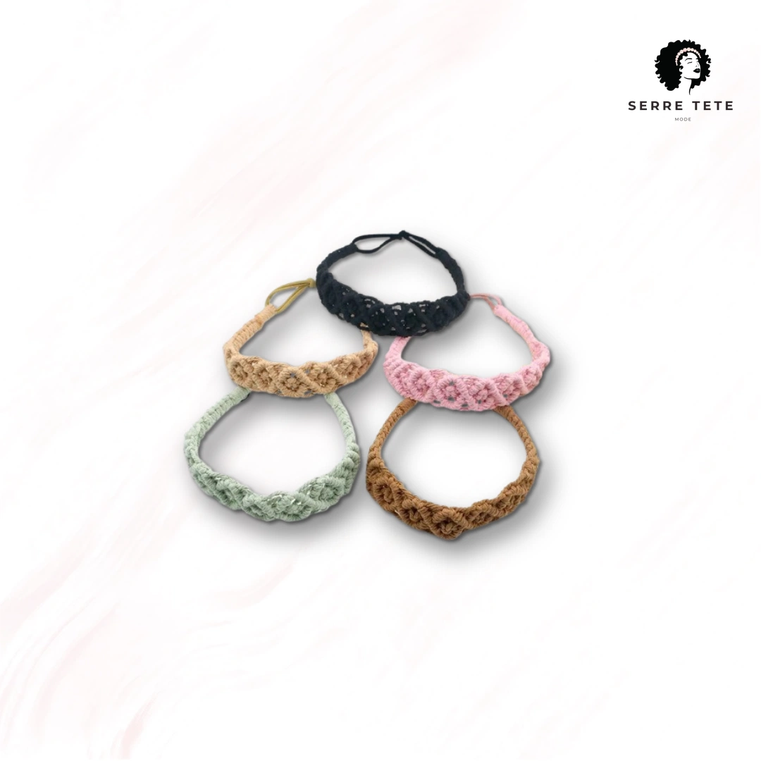 Serre Tête Tressé Bandeau Blanc – Image 17