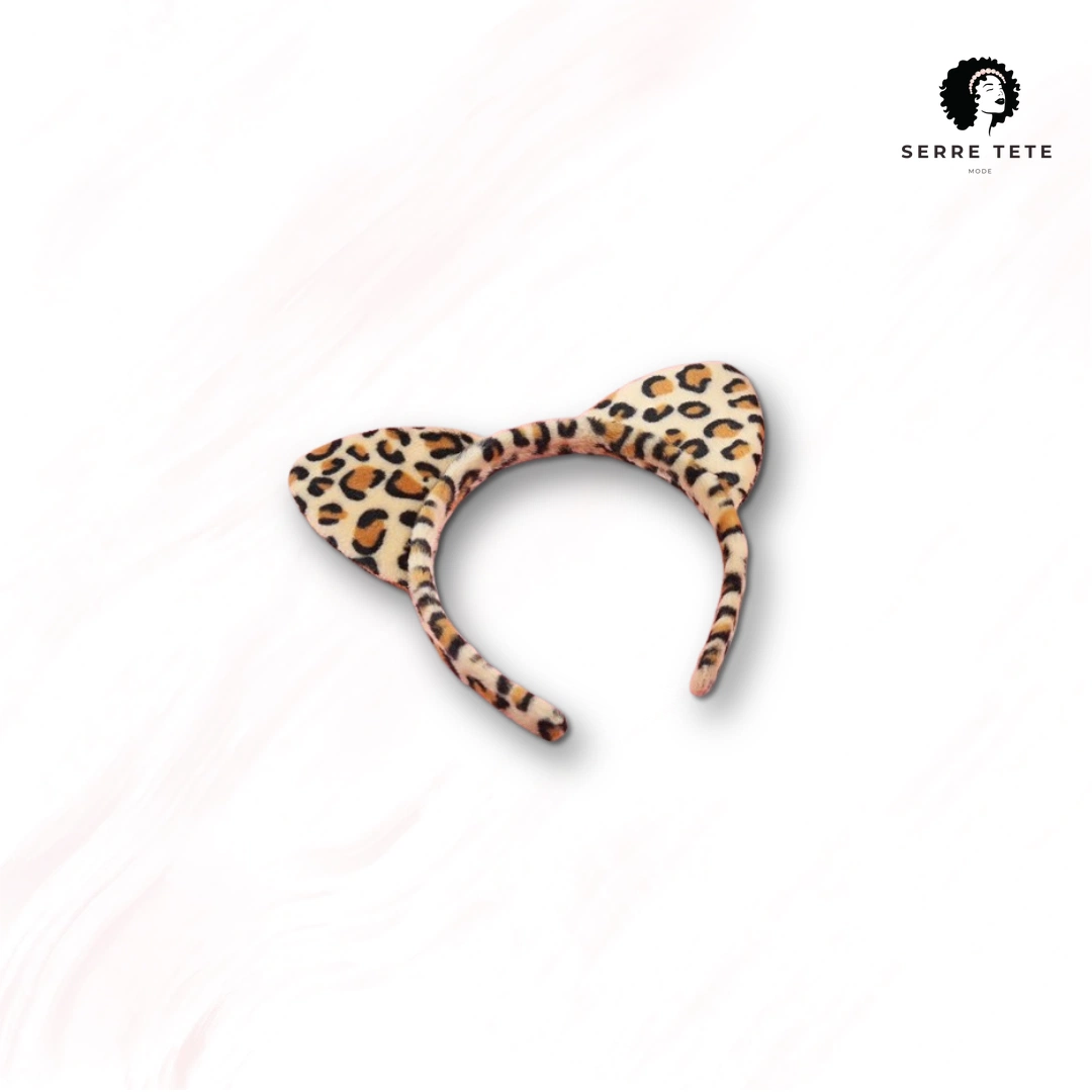 Serre Tête Oreille De Chat Style Leopard – Image 3