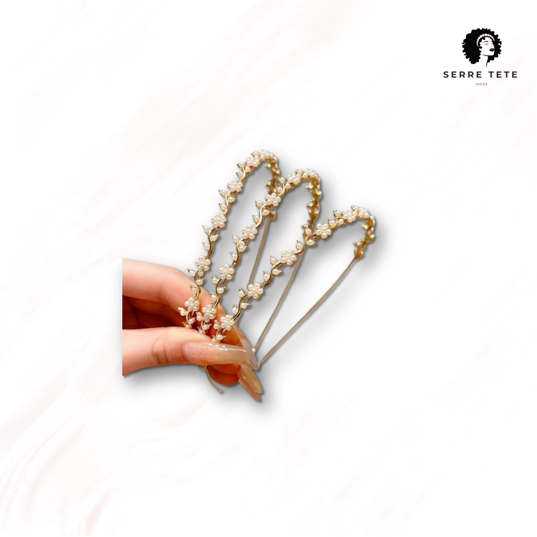 Serre Tête Fleur Femme Mariage – Image 10