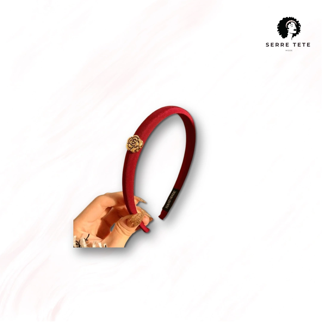 Serre Tête Fleur Doré – Image 6