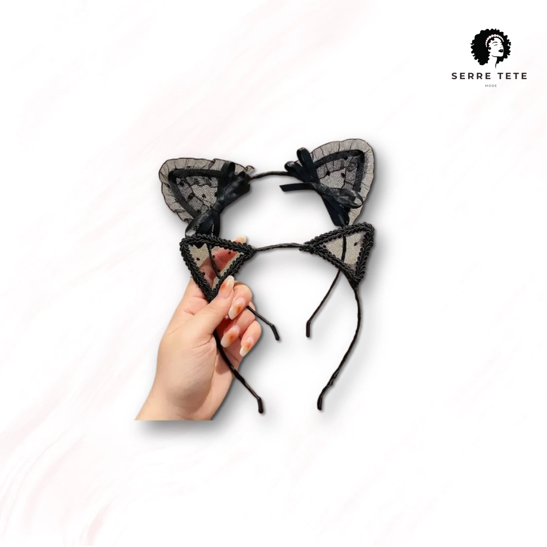 Serre Tête Oreille De Chat Dentelle – Image 5