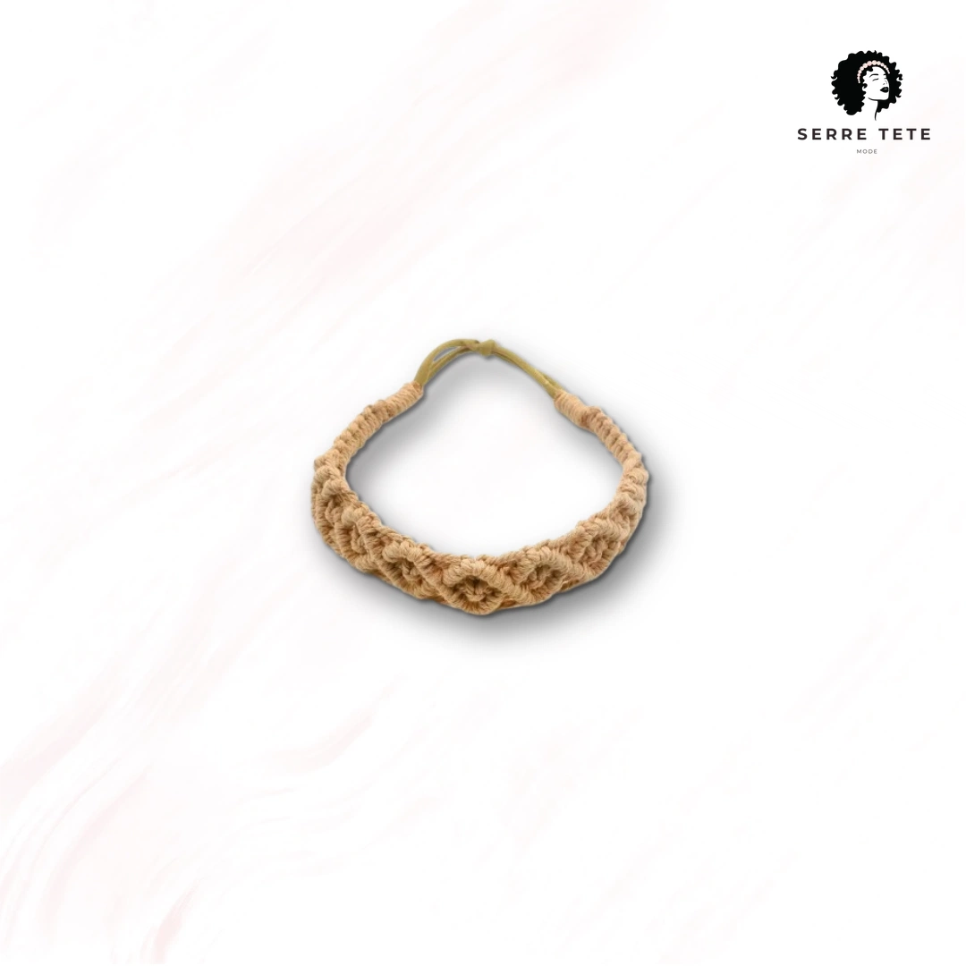 Serre Tête Tressé Bandeau Blanc – Image 4