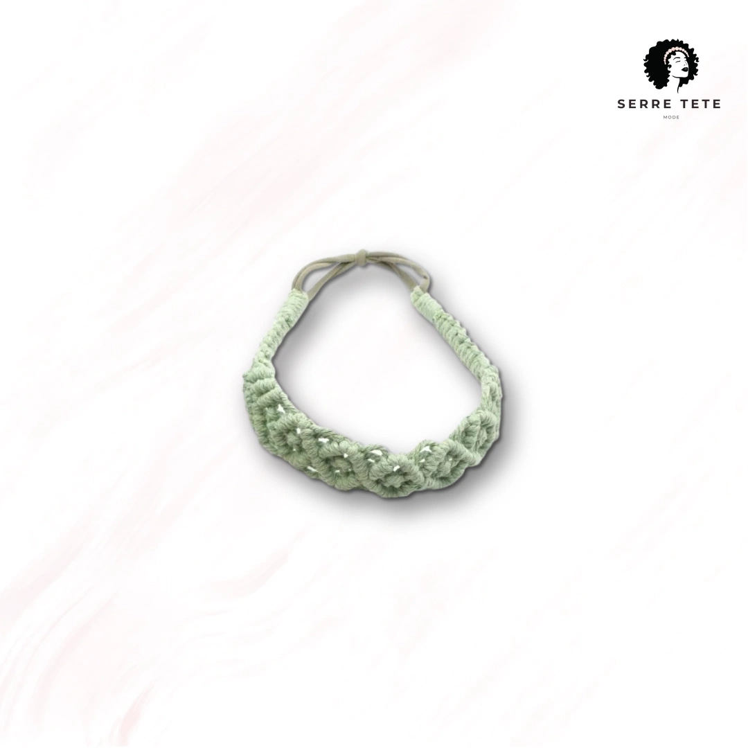 Serre Tête Tressé Bandeau Blanc – Image 9