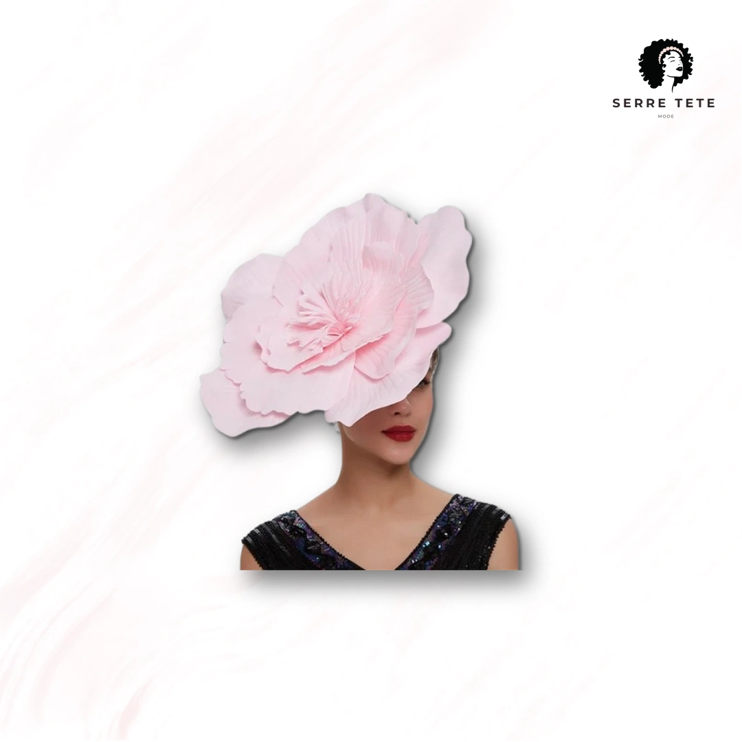 Serre Tête Chapeau Grosse Fleur – Image 8