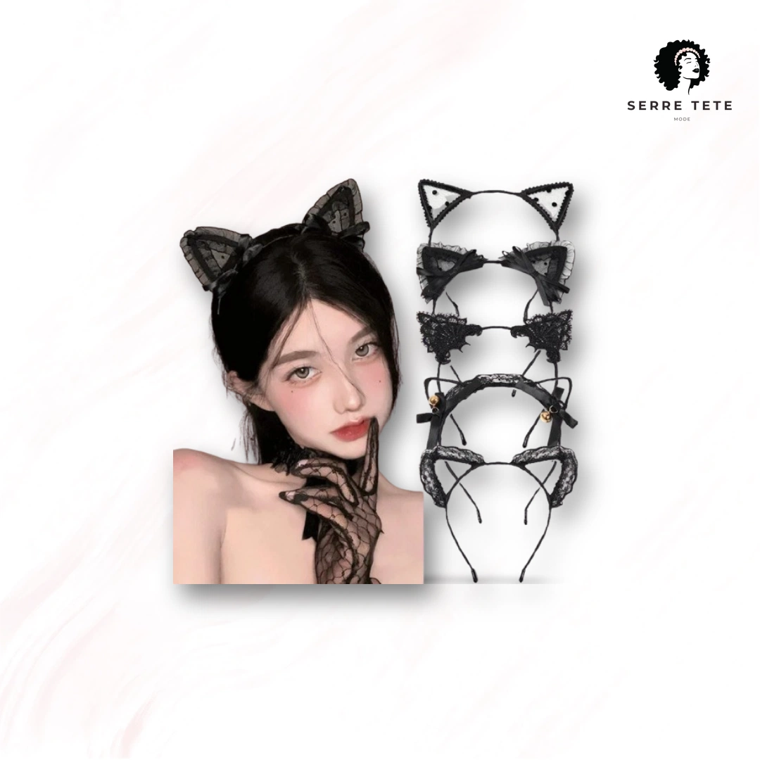 Serre Tête Oreille De Chat Dentelle – Image 12