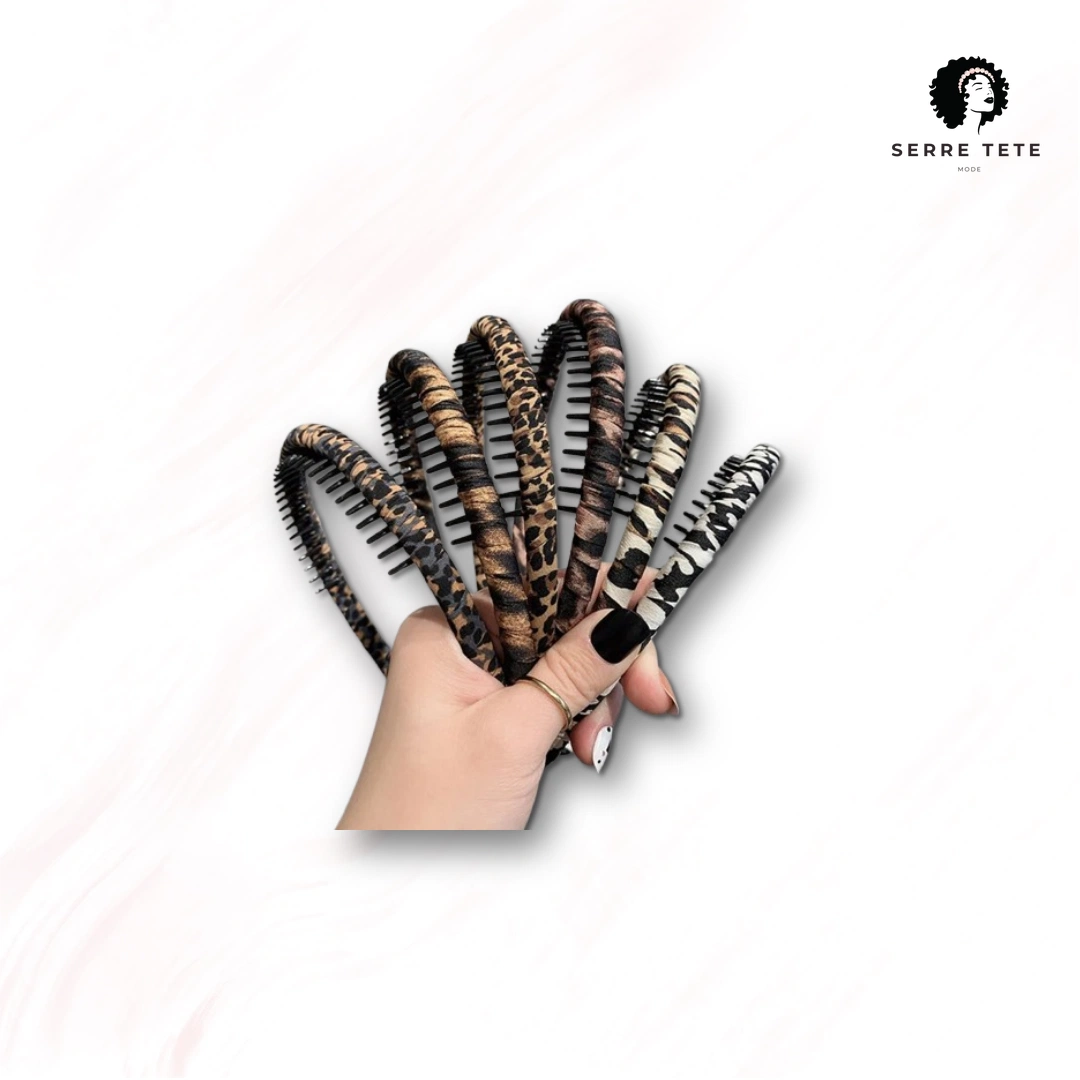 Serre Tête Léopard Peigne Femme – Image 3