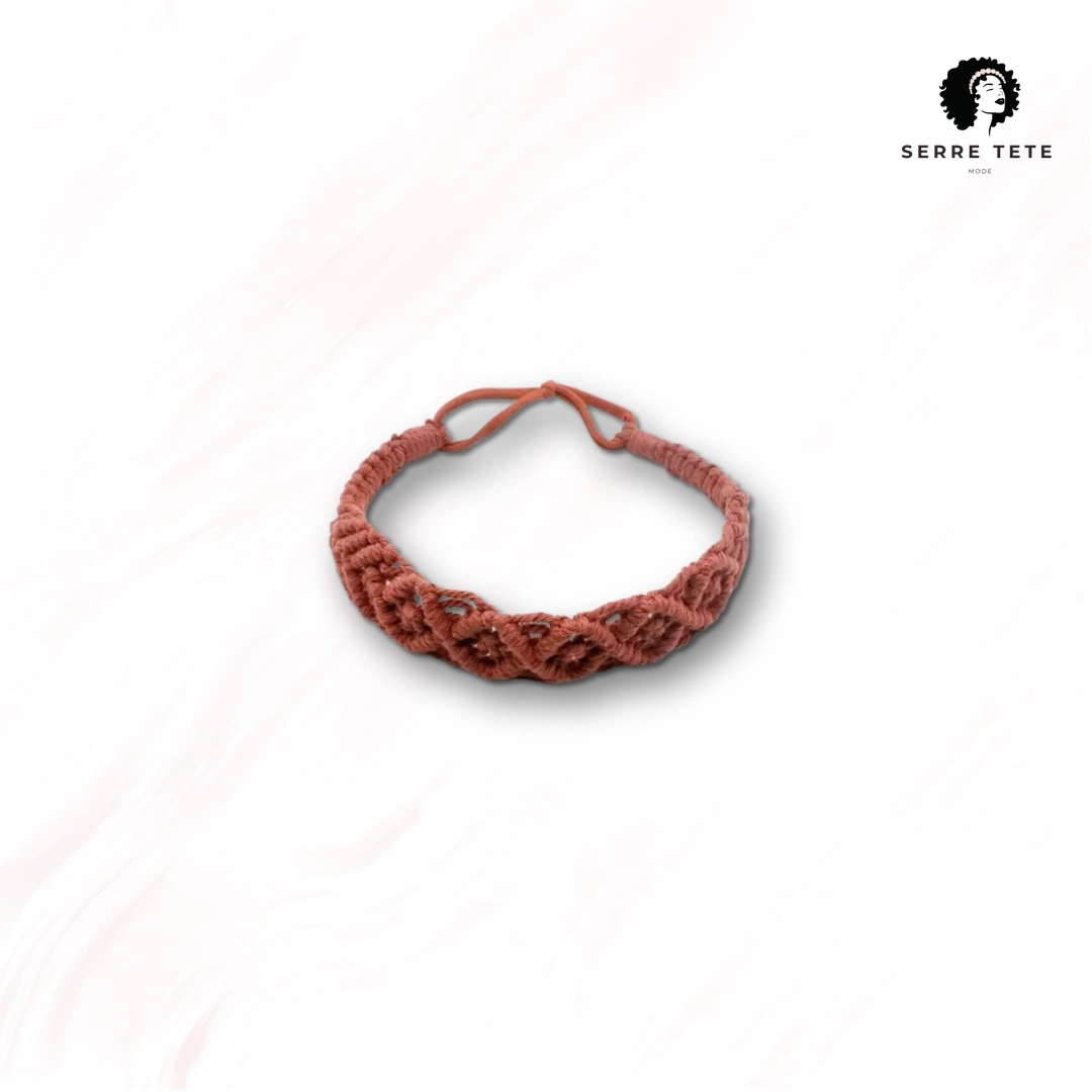 Serre Tête Tressé Bandeau Blanc – Image 3