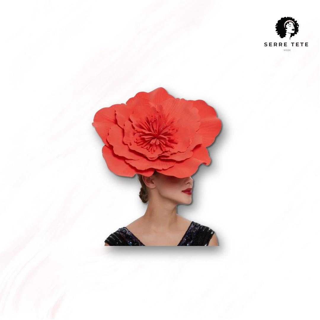 Serre Tête Chapeau Grosse Fleur – Image 5