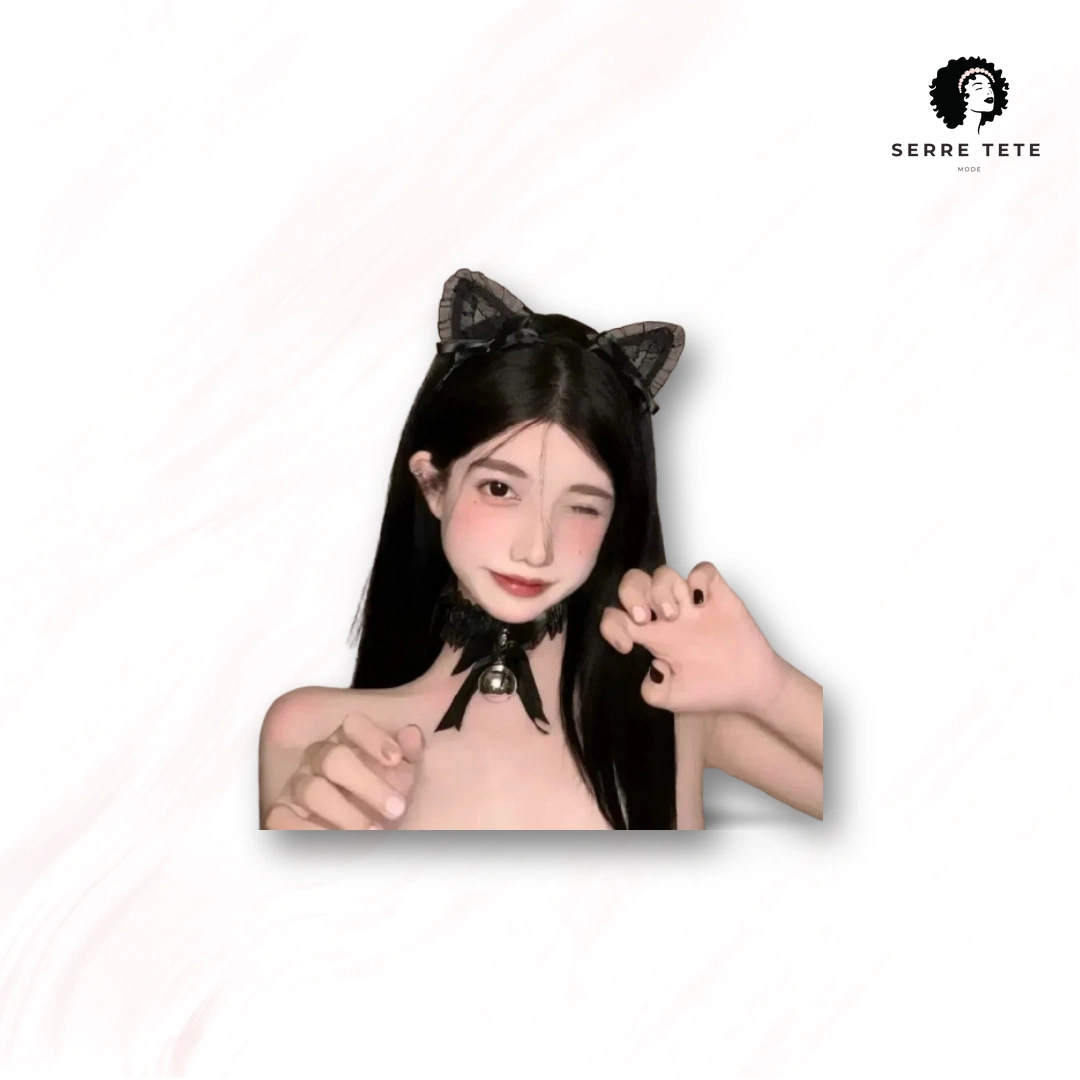 Serre Tête Oreille De Chat Dentelle – Image 9