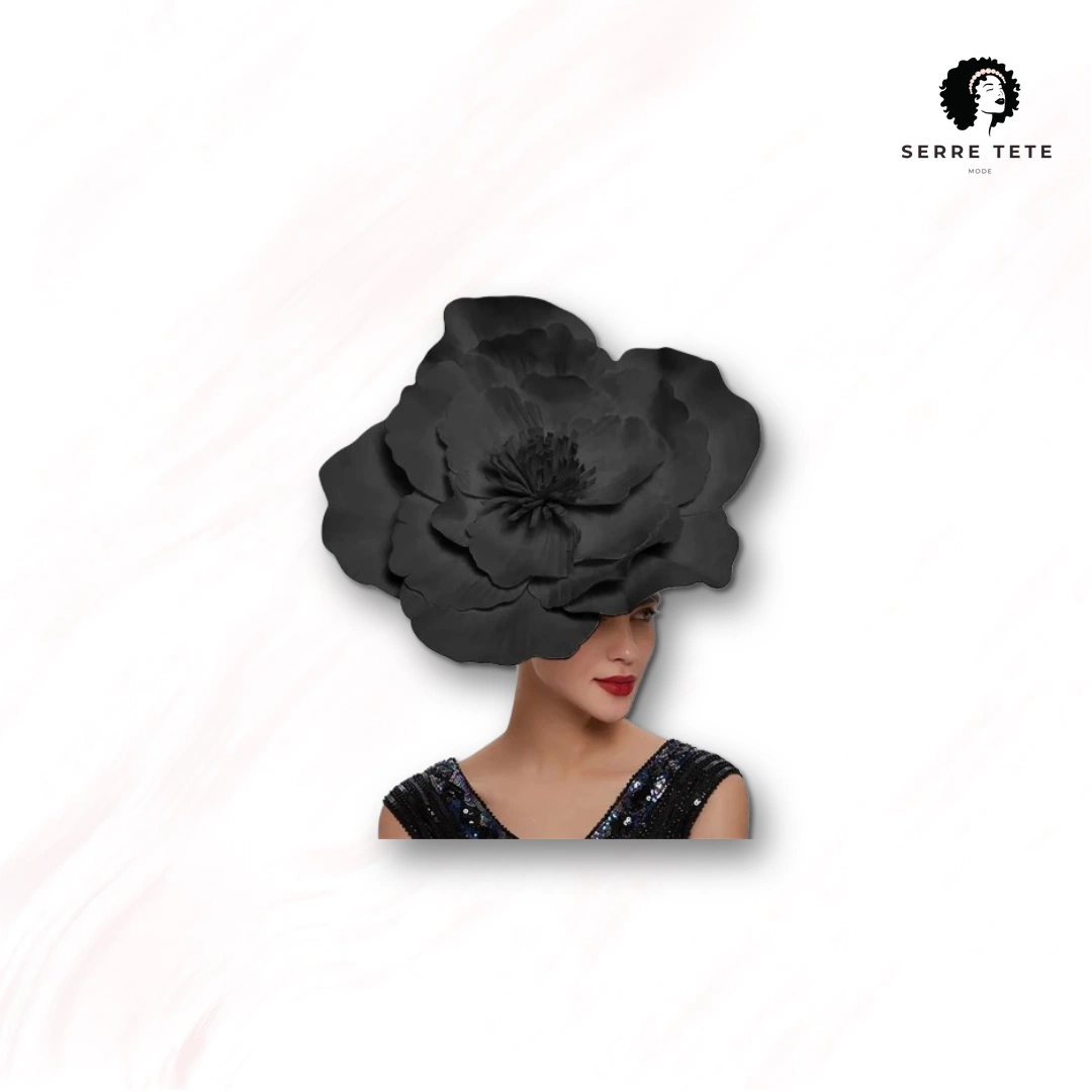Serre Tête Chapeau Grosse Fleur – Image 11