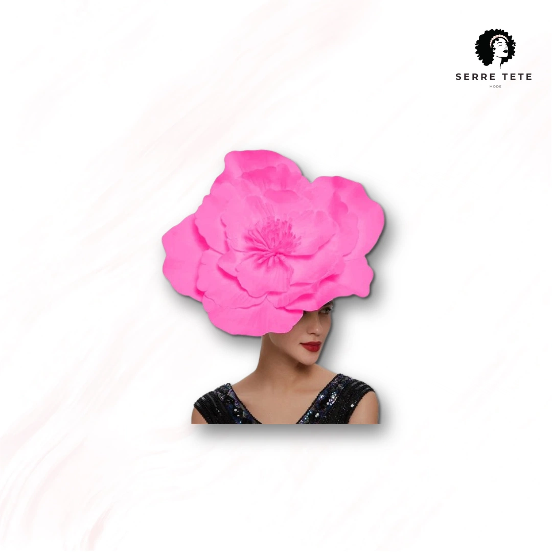 Serre Tête Chapeau Grosse Fleur – Image 10