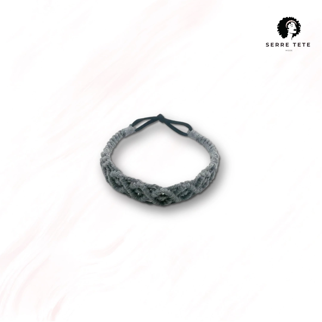 Serre Tête Tressé Bandeau Blanc – Image 5